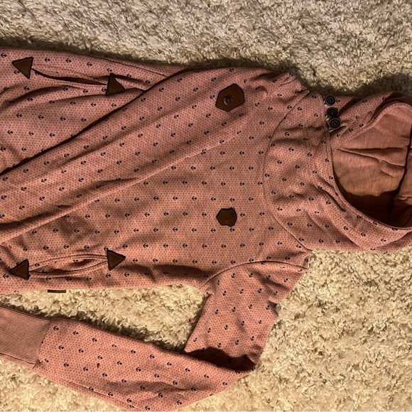 Pink & navy blue Naketano sweatshirt. - Picture 4 of 6